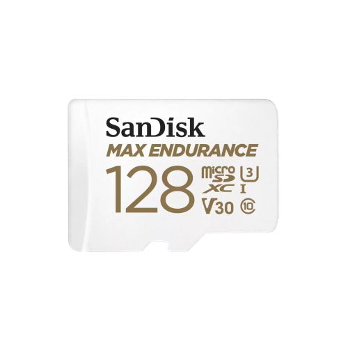 Карта памяти SanDisk MicroSDXC 128 ГБ MAX Endurance Home Security Card Class 10 UHS-I U3, 100 Мб/с + SD адаптер