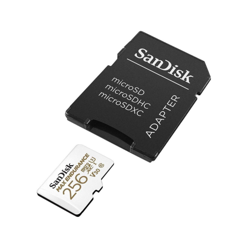 Карта памяти SanDisk MicroSDXC 256 ГБ  MAX Endurance Home Security Card Class 10 UHS-I U3, 100 Мб/с + SD адаптер