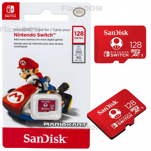 Карта памяти SanDisk Nintendo Switch 128 ГБ Ultra UHS-I, 100 Мб/с