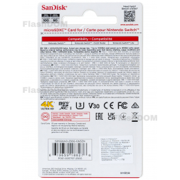Карта памяти SanDisk Nintendo Switch 256 ГБ Ultra UHS-I, 100 Мб/с
