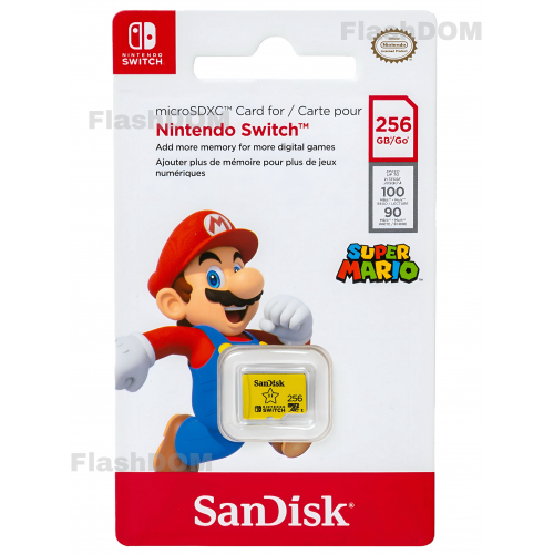 Карта памяти SanDisk Nintendo Switch 256 ГБ Ultra UHS-I, 100 Мб/с