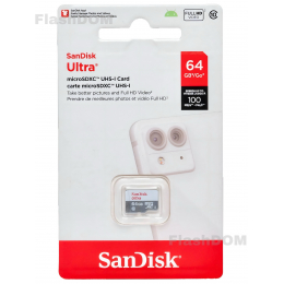 Карта памяти SanDisk Ultra microSDXC 064 ГБ Ultra UHS-I, 100 Мб/с