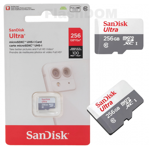 Карта памяти SanDisk Ultra microSDXC 064 ГБ Ultra UHS-I, 100 Мб/с