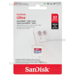 Карта памяти SanDisk 032 ГБ microSDHC Ultra Class 10 UHS-I A1, 120 Мб/с