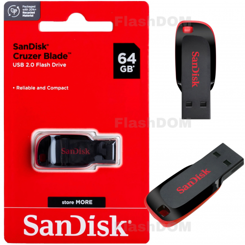 Флеш-накопитель SanDisk 064 ГБ Cruzer Blade