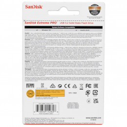 Флеш-накопитель SanDisk USB 3.2 Gen 1 - 256 ГБ Extreme PRO Solid State Flash drive Type A