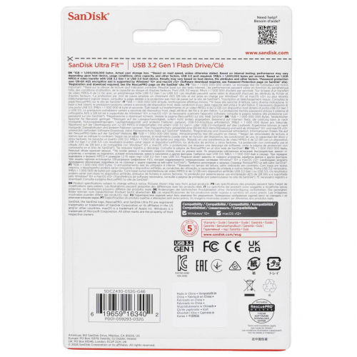 Флэш карта SanDisk Ultra Fit USB 3.2 - 032 ГБ