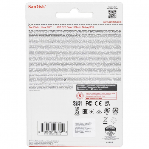 Флэш карта SanDisk Ultra Fit USB 3.2 - 064 ГБ