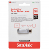 Флэш карта Ultra Dual Drive Luxe - 128 ГБ с интерфейсом USB Type-C/Type-A, 400 Мб/с
