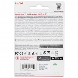Флеш-накопитель SanDisk Ultra Dual Drive Luxe - 512 ГБ с интерфейсом USB Type-C/Type-A, 400 Мб/с