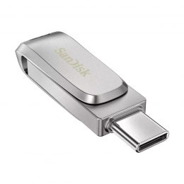 Флеш-накопитель SanDisk Ultra Dual Drive Luxe - 128 ГБ с интерфейсом USB Type-C/Type-A, 400 Мб/с