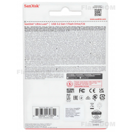 Флеш-накопитель SanDisk Ultra Luxe - 128 ГБ USB 3.2 Gen 1, 400 Мб/с
