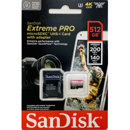 Карта памяти SanDisk Extreme PRO microSDXC UHS I - 512 ГБ