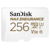 Карта памяти SanDisk MicroSDXC 256 ГБ  MAX Endurance Home Security Card Class 10 UHS-I U3, 100 Мб/с + SD адаптер