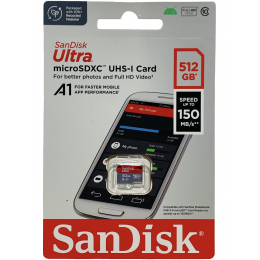 Карта памяти SanDisk Ultra microSDXC UHS-I – 512 ГБ 150