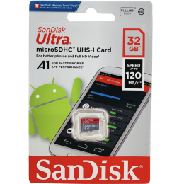 Карта памяти SanDisk Ultra microSDXC  UHS-I - 032 ГБ  120