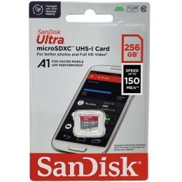 Карта памяти SanDisk Ultra microSDXC UHS-I – 256 ГБ 150