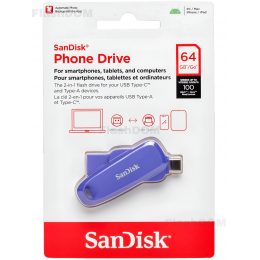 Флеш-накопитель SanDisk Phone Drive (Purple Opulence)-064 ГБ