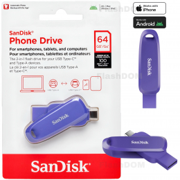Флеш-накопитель SanDisk Phone Drive (Purple Opulence)-064 ГБ