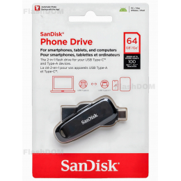 Флеш-накопитель SanDisk Phone Drive  (Black)-064 ГБ