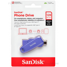 Флеш-накопитель SanDisk Phone Drive (Purple Opulence)-128 ГБ