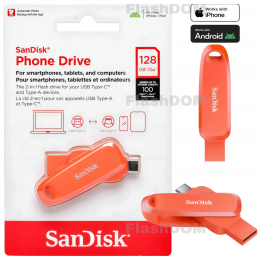 Флеш-накопитель SanDisk Phone Drive (Orange)-128 ГБ