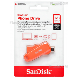 Флеш-накопитель SanDisk Phone Drive (Orange)-128 ГБ